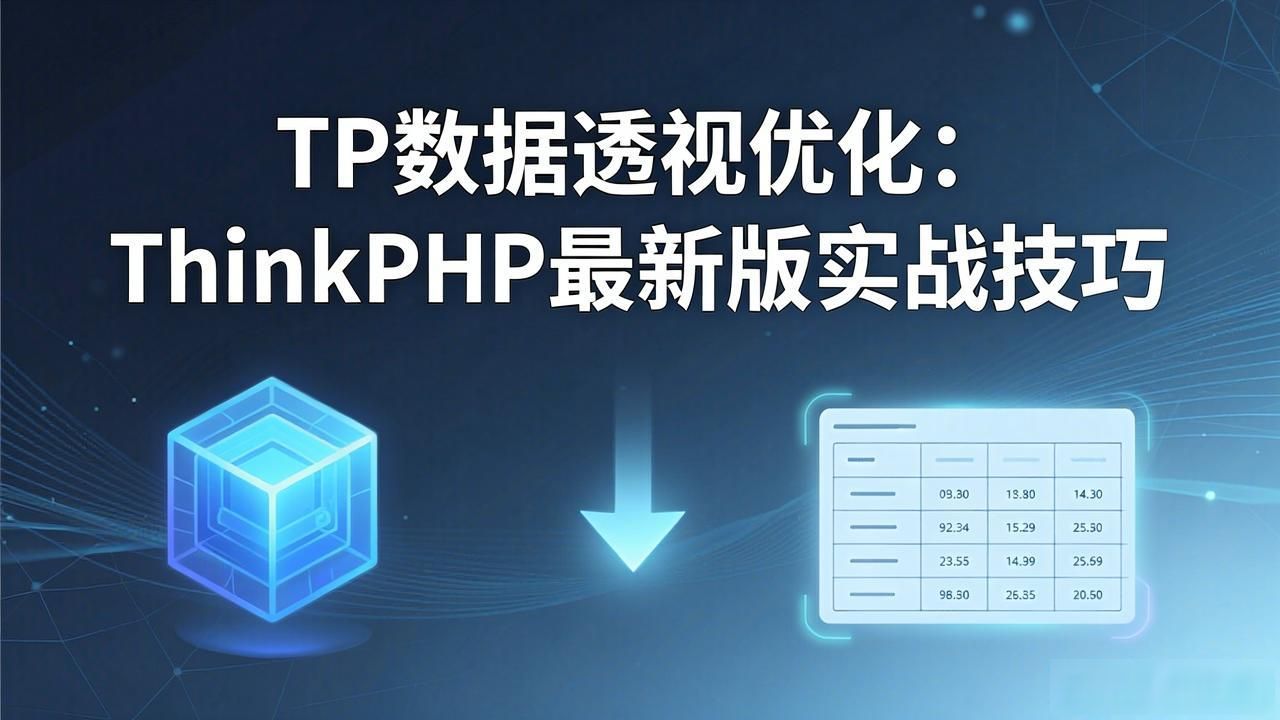 TP数据透视优化：ThinkPHP最新版实战技巧