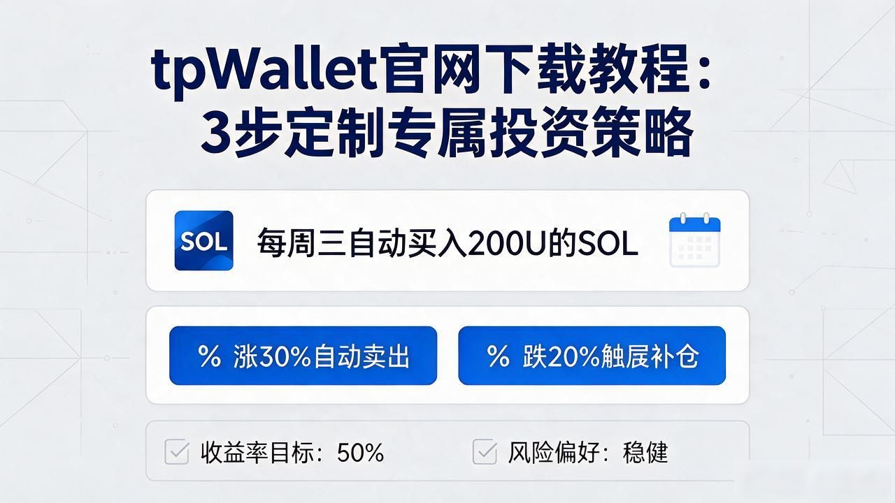 tpWallet官网下载教程：3步定制专属投资策略