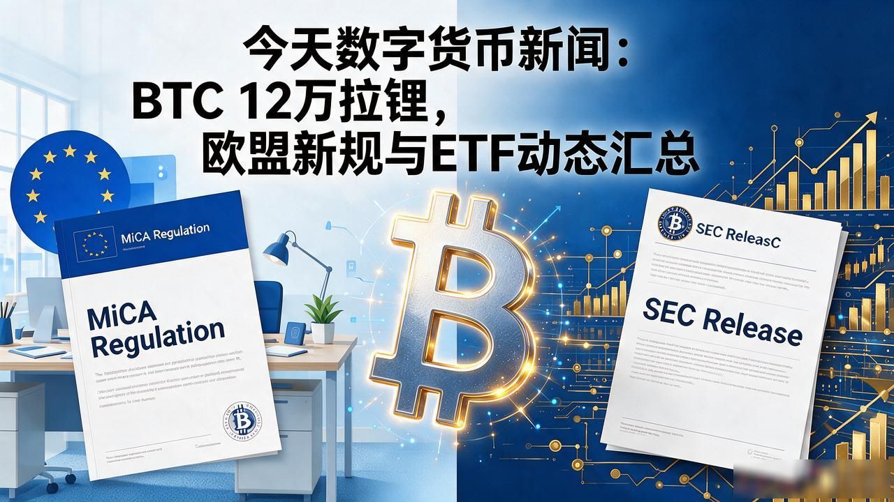 今天数字货币新闻：BTC 12万拉锯，欧盟新规与ETF动态汇总