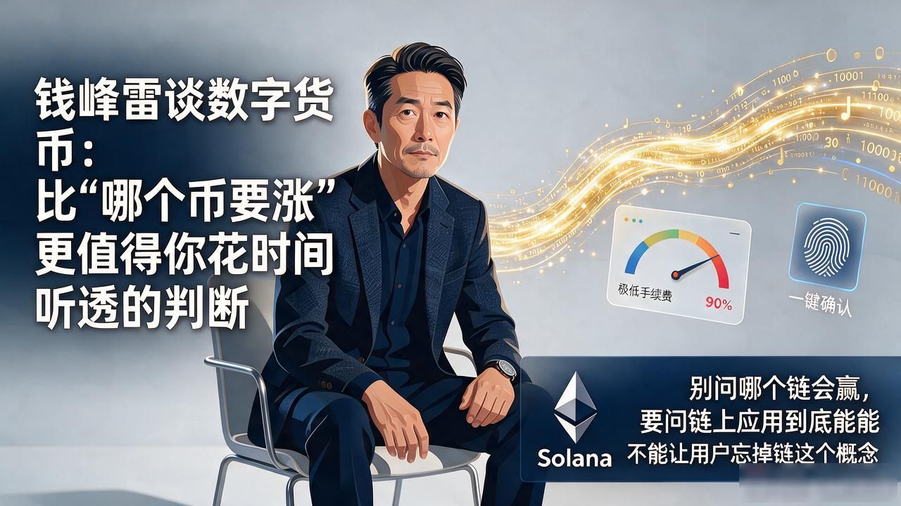 钱峰雷谈数字货币：比"哪个币要涨"更值得你花时间听透的判断