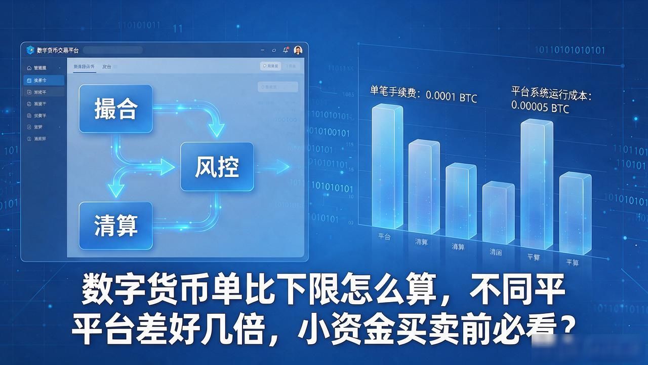 数字货币单比下限怎么算，不同平台差好几倍，小资金买卖前必看