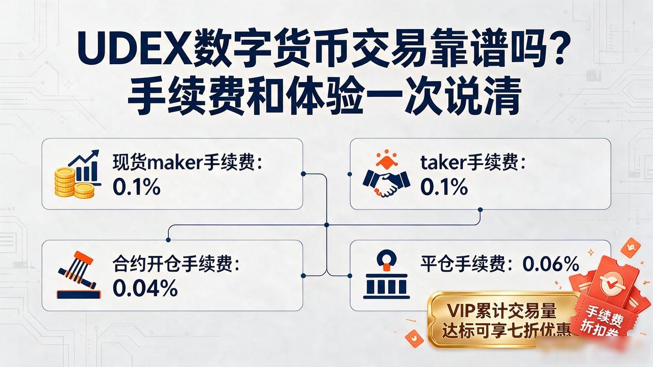 UDEX数字货币交易靠谱吗？手续费和体验一次说清